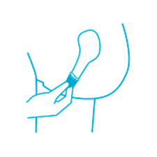 3. Opfør i vagina mens koppen holdes tæt foldet 3. Opfør i vagina mens koppen holdes tæt foldet