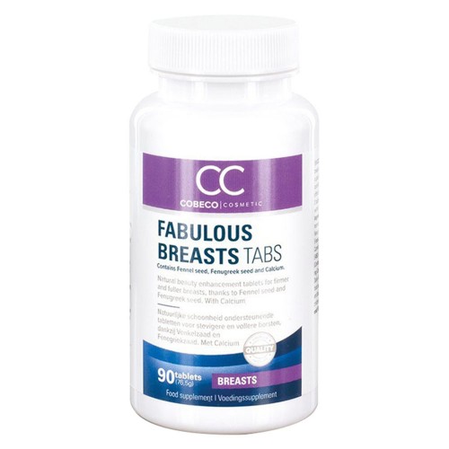 Fabulous Breasts Tabs - 90 Kapsler - Naturlige Kapsler Til At Fremme Brysterne & BryststÃ¸rrelsen - Med Fenikkel & Bukkehorn - Til Kvinder I Alle Aldre