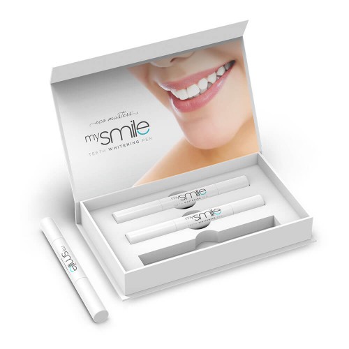 Eco Masters mySmile Teeth Whitening Pen - 3 x 2ml Teeth - Natural Teeth Whitening Gel Pen 