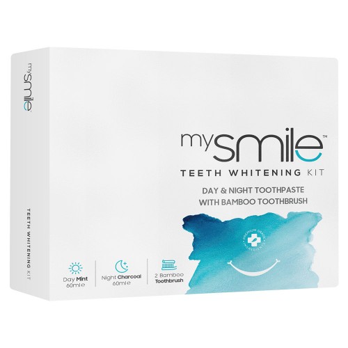 mysmile Menthol og Kul Tandpasta med Børste