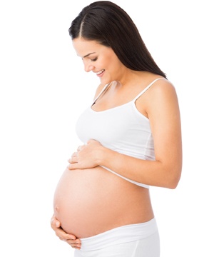gravid kvinde med strækmærker